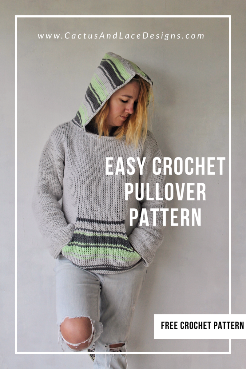 Easy Crochet Pullover Free Pattern. Cactus And Lace Designs